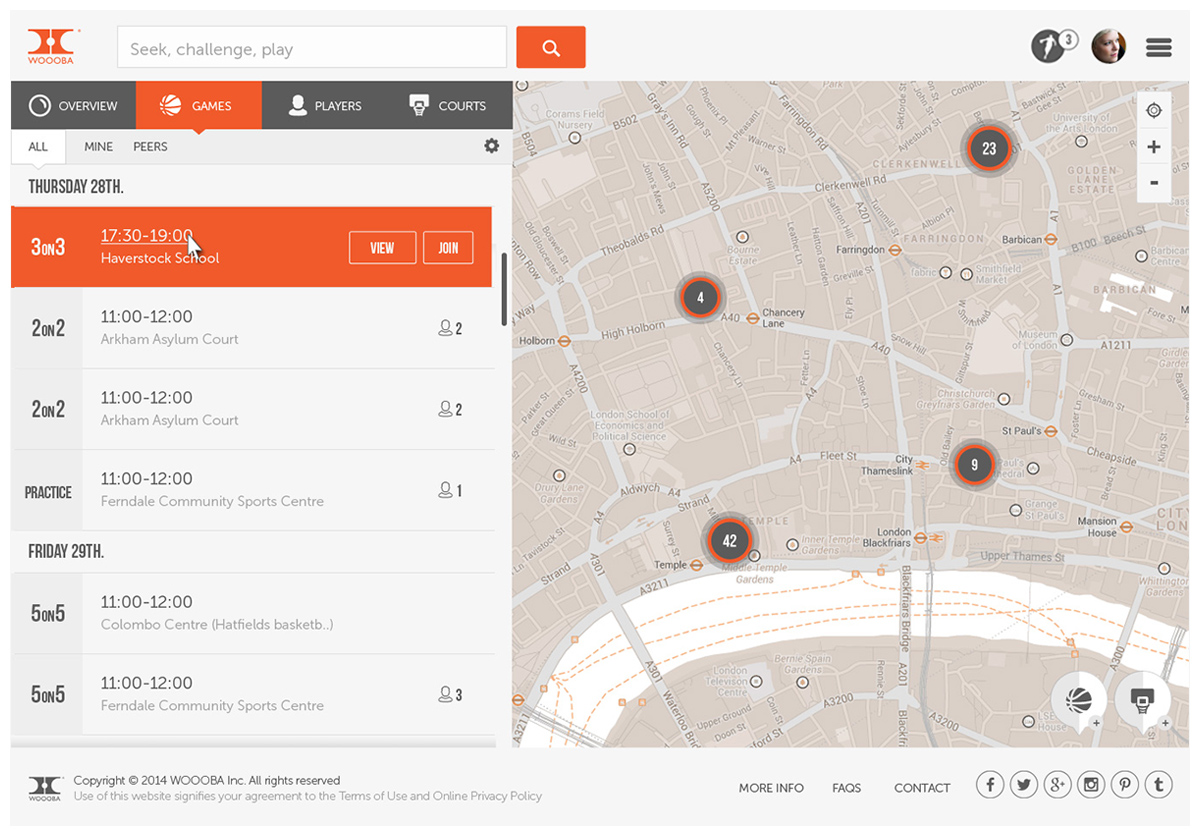 Examples of the designs made for this consultancy firm on desktop and mobile.